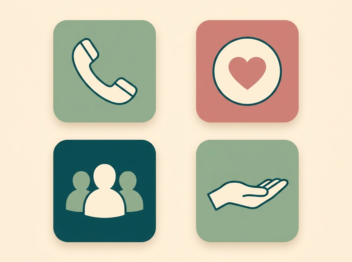 Iconografía de recursos de ayuda para juego responsable disponibles en España